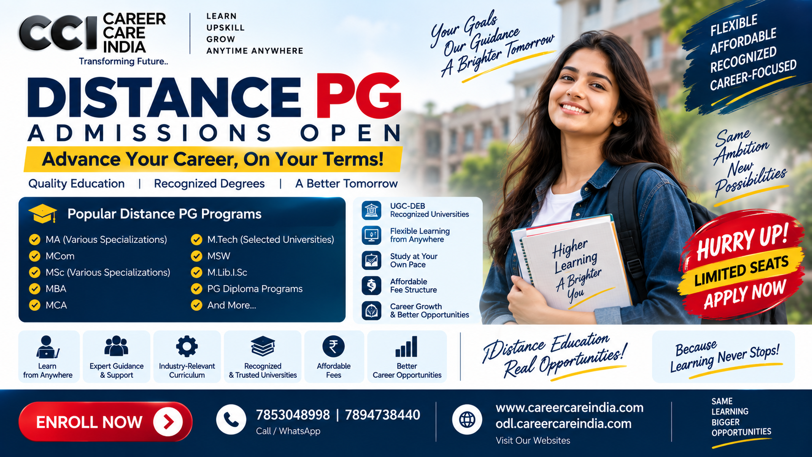 Distance PG Admissions Open